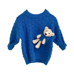 Load image into Gallery viewer, Knitted Pocket Teddy Bear Sweater (Square Pattern)
