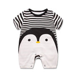 Load image into Gallery viewer, Striped Penguin Romper
