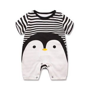 Striped Penguin Romper