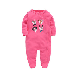 Pink Fox & Friends Footed Sleepsuit