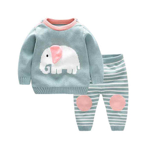 Knitted Elephant Sweater Set – Samantha Baby