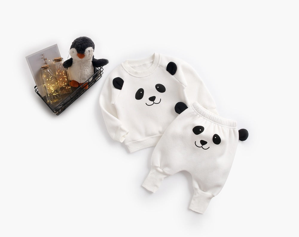 Panda Pullover Top and Pants Set