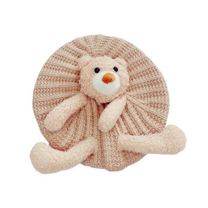 Pocket Teddy Bear Knitted Hat