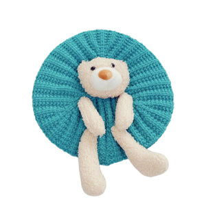 Pocket Teddy Bear Knitted Hat