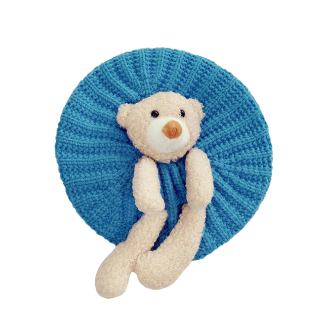 Pocket Teddy Bear Knitted Hat
