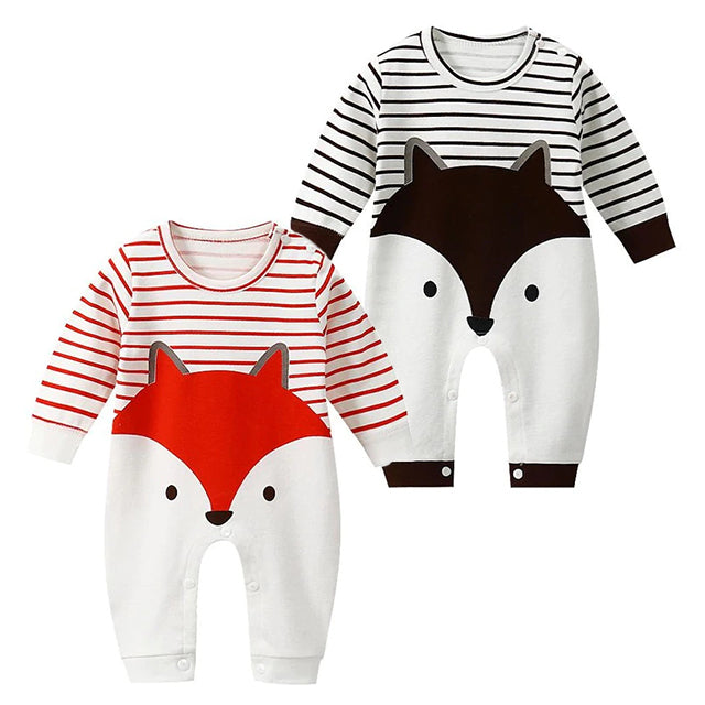 Striped Penguin Long Sleeve Bodysuit