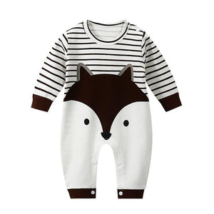 Striped Penguin Long Sleeve Bodysuit