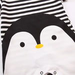 Load image into Gallery viewer, Striped Penguin Romper
