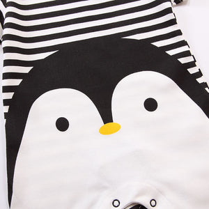 Striped Penguin Romper