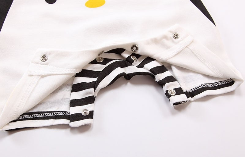 Striped Penguin Romper